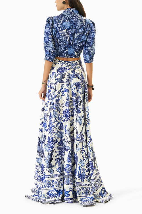 Porcelain Print Skirt Set