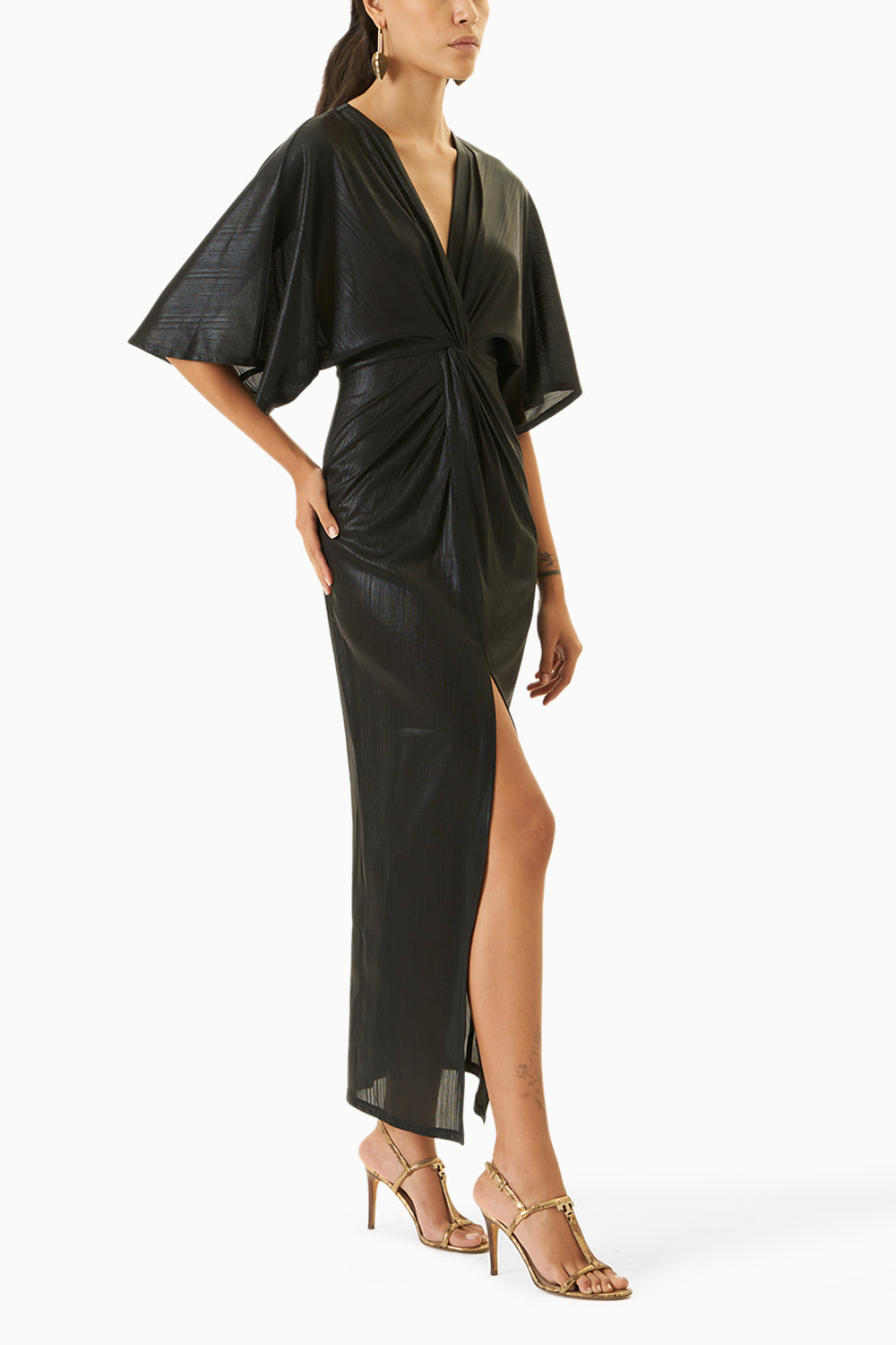 Black Lamé Gown
