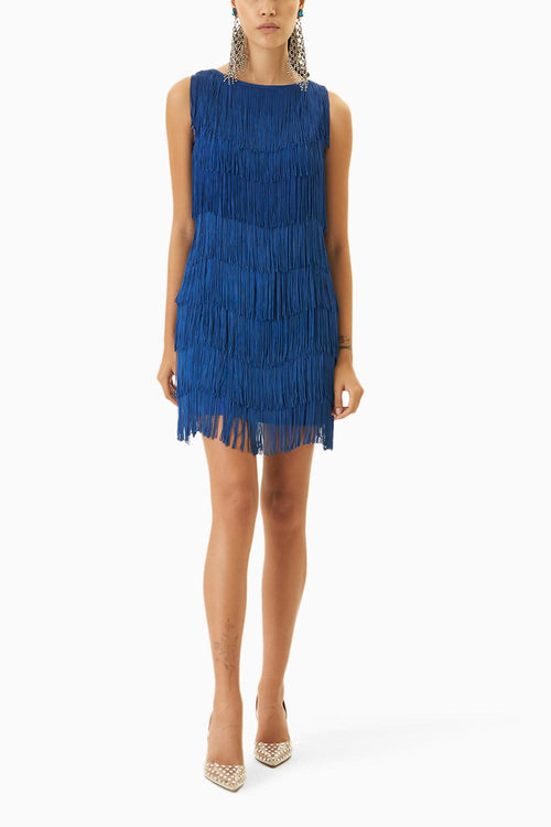 Royal Blue Fringe Dress