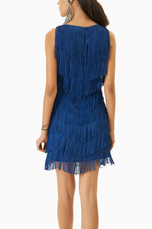 Royal Blue Fringe Dress