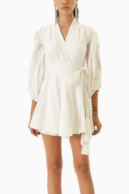 Santorini White Mini Dress