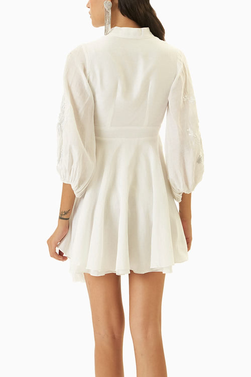 Santorini White Mini Dress