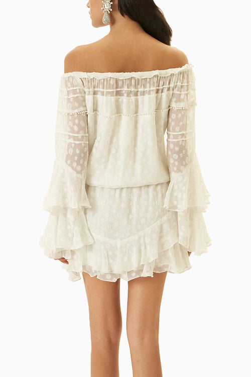 White Garden Party Mini Dress