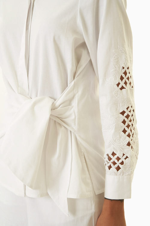 Cutwork White Cuff Set