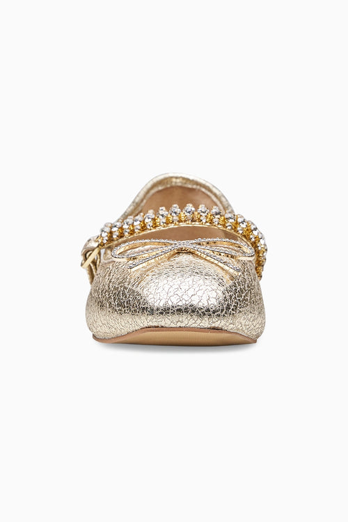 Sylvie Single Strap Gold Ballerina