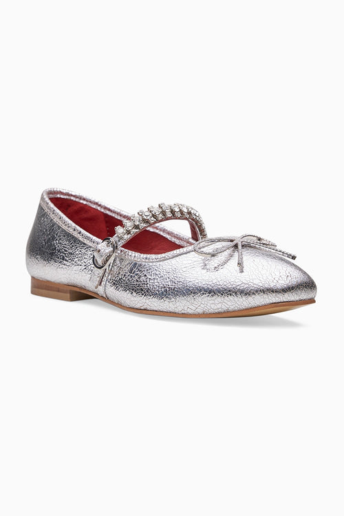 Sylvie Single Strap Silver Ballerina