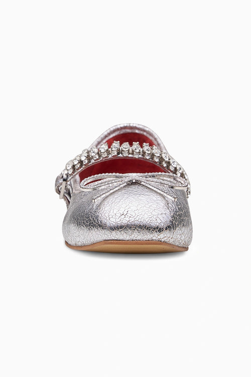 Sylvie Single Strap Silver Ballerina