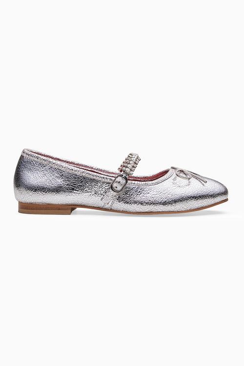 Sylvie Single Strap Silver Ballerina