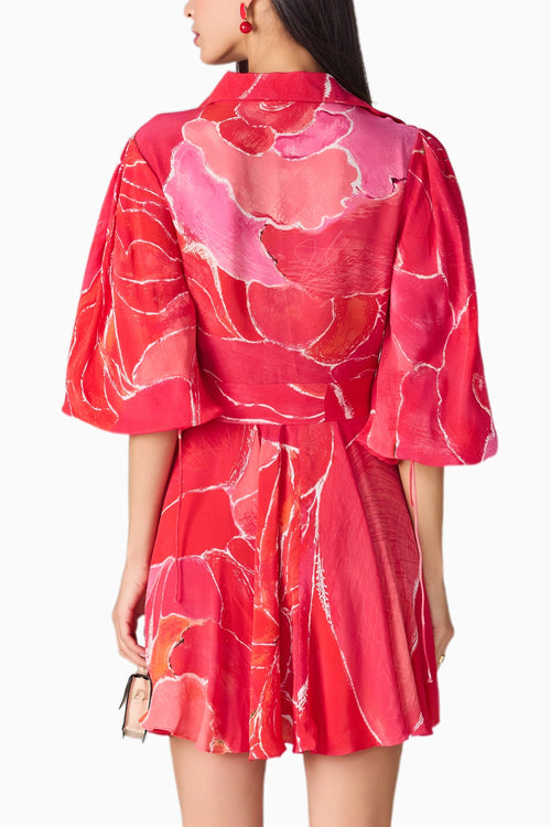 Pink Scratch Flower Faye Dress