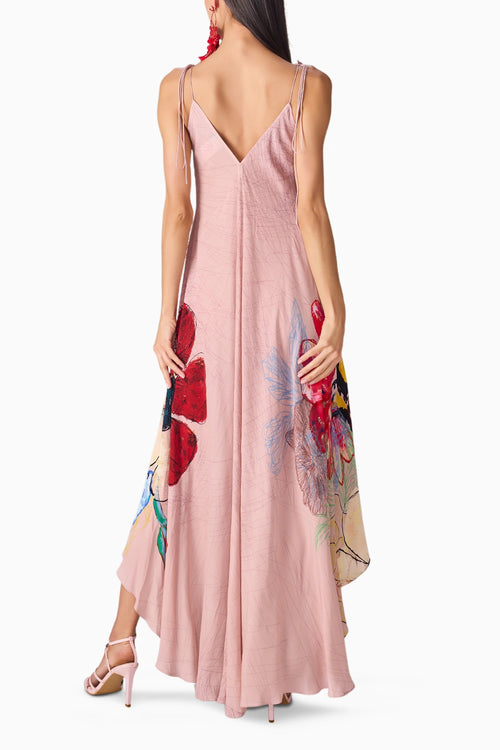 Peach Vintage Block Yazmine Dress