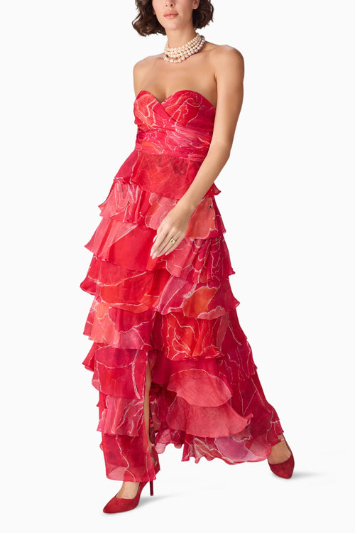 Pink Scratch Flower Dua Dress