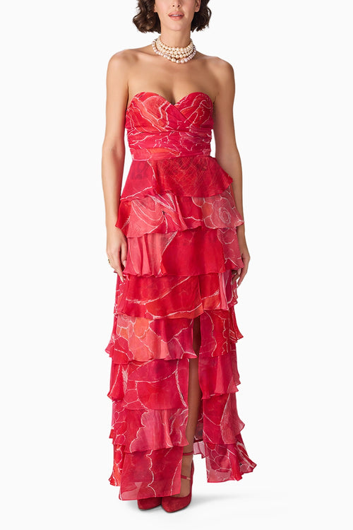 Pink Scratch Flower Dua Dress