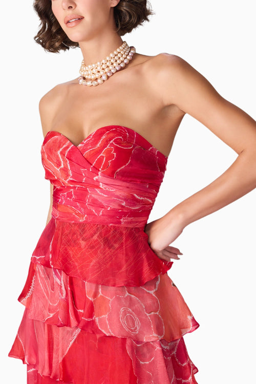 Pink Scratch Flower Dua Dress