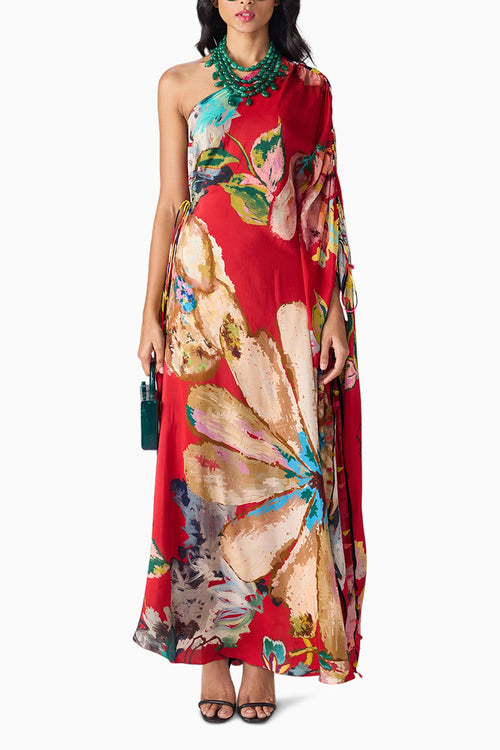Maroon Prime Ziana Kaftan