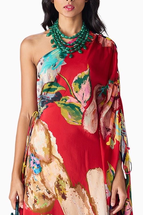 Maroon Prime Ziana Kaftan