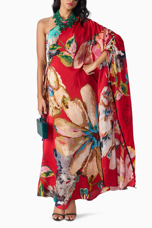 Maroon Prime Ziana Kaftan