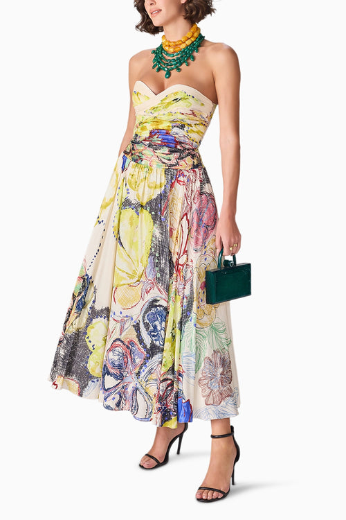 Yellow Blue Prime Nadia Dress