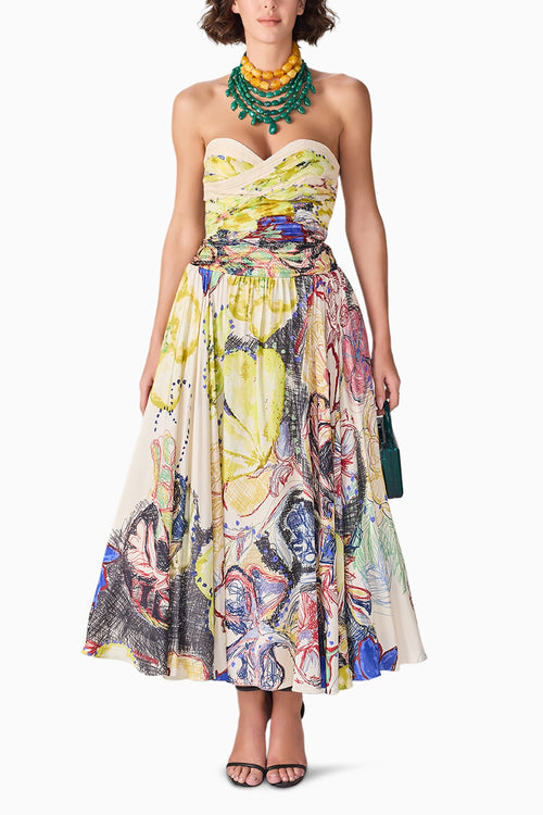 Yellow Blue Prime Nadia Dress