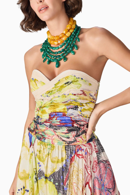 Yellow Blue Prime Nadia Dress