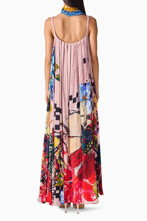 Peach Vintage Block Swing Dress
