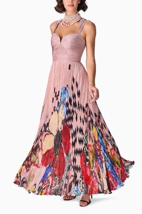 Peach Vintage Block Emma Dress