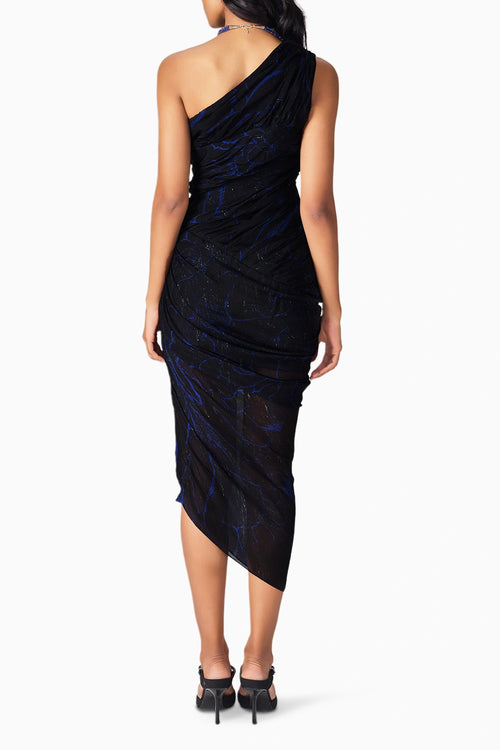 Black Scratch Omya Dress