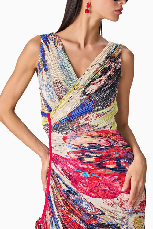 Yellow Blue Prime Anya Dress