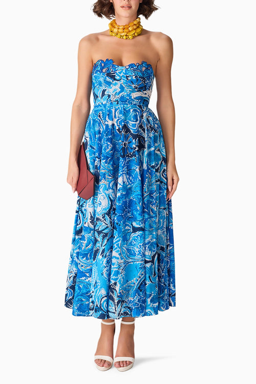 Ocean Flowers Myra Dress