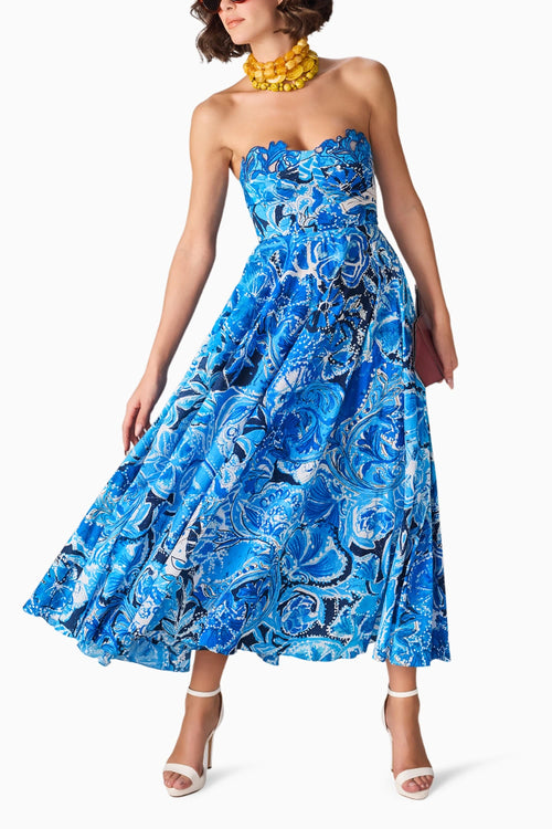 Ocean Flowers Myra Dress