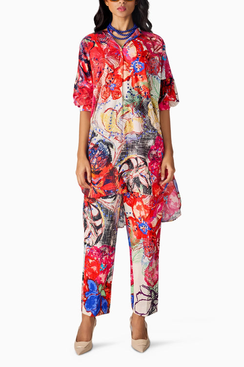 Pink Prime Akira Kurta With Pants