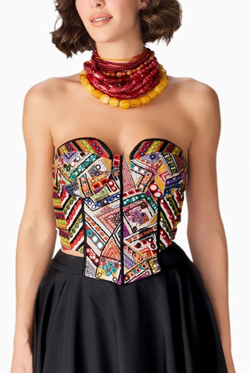 Embroidered Agnes Corset