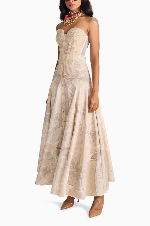 Dull Scratch Flower Agnes Corset With Ziva Skirt