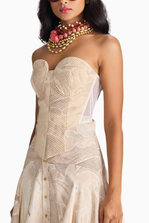 Dull Scratch Flower Agnes Corset