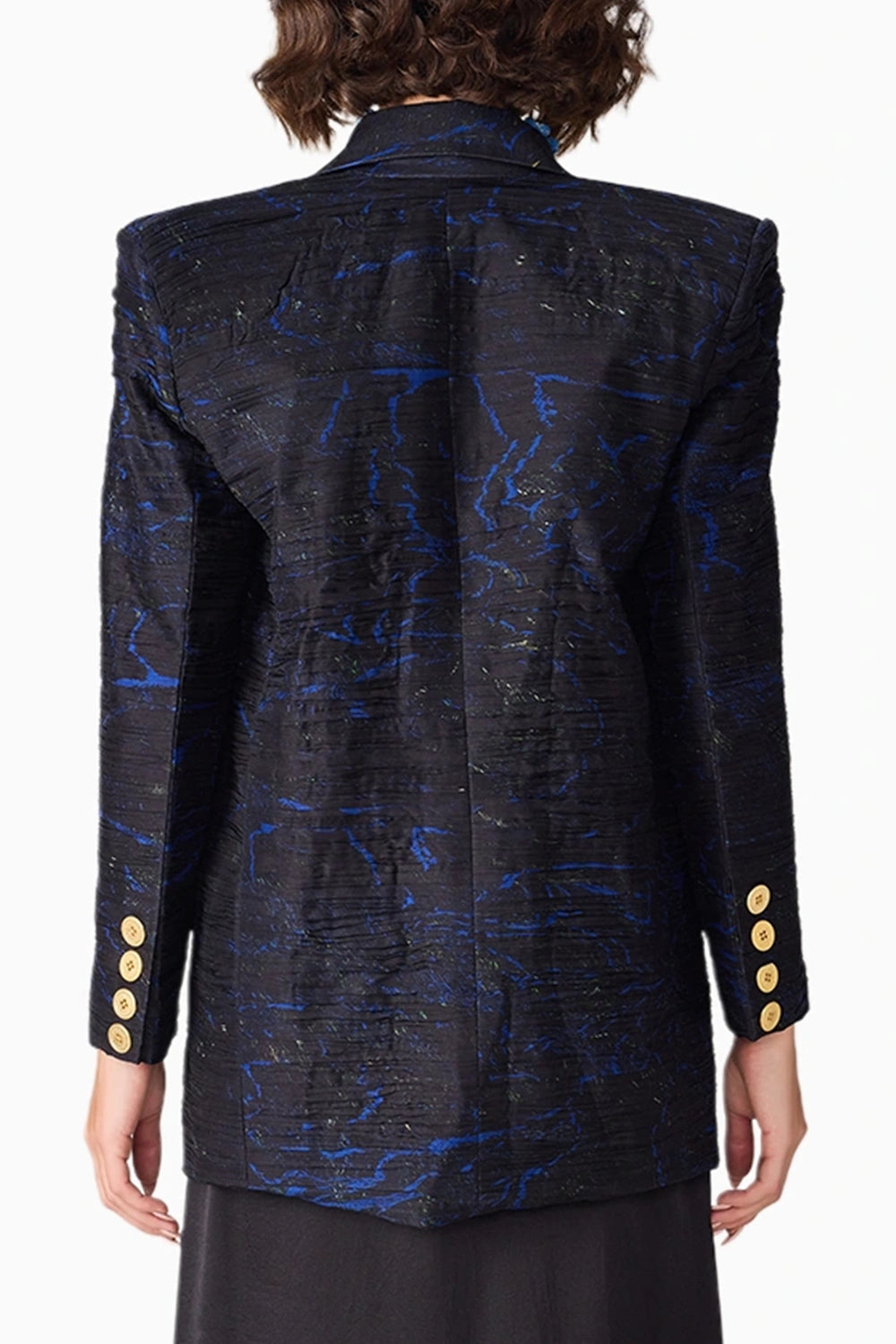 Black Scratch Flower Kellie Blazer