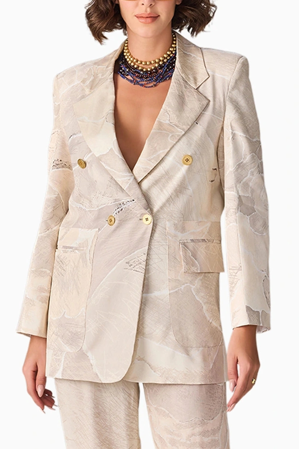 Dull Scratch Flower Ezra Blazer