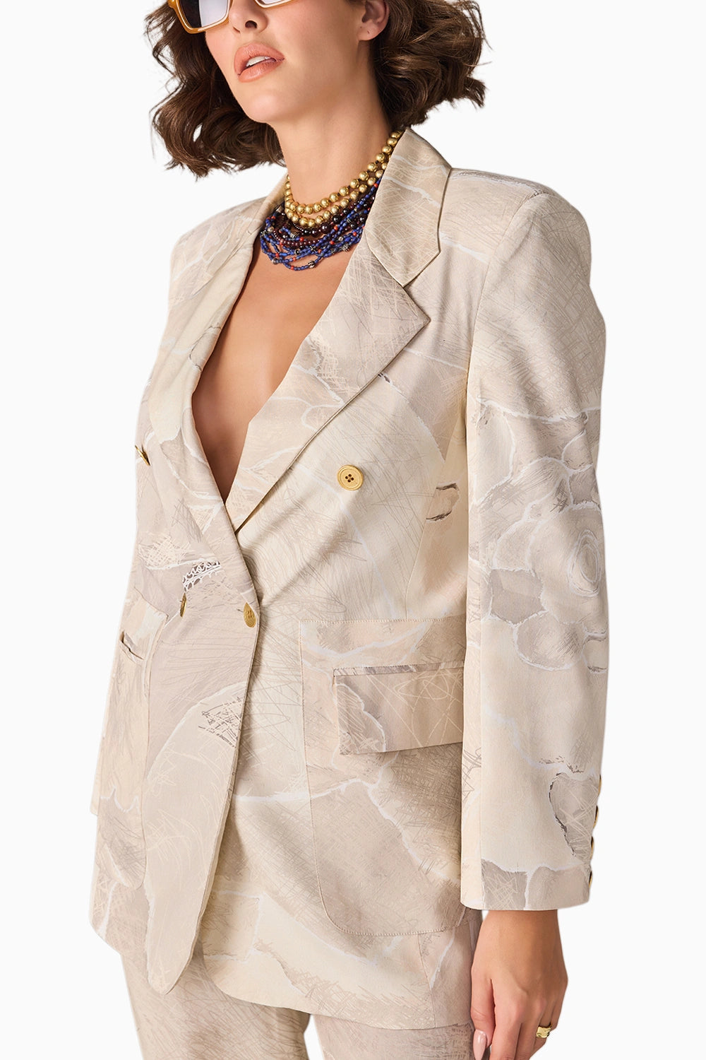 Dull Scratch Flower Ezra Blazer