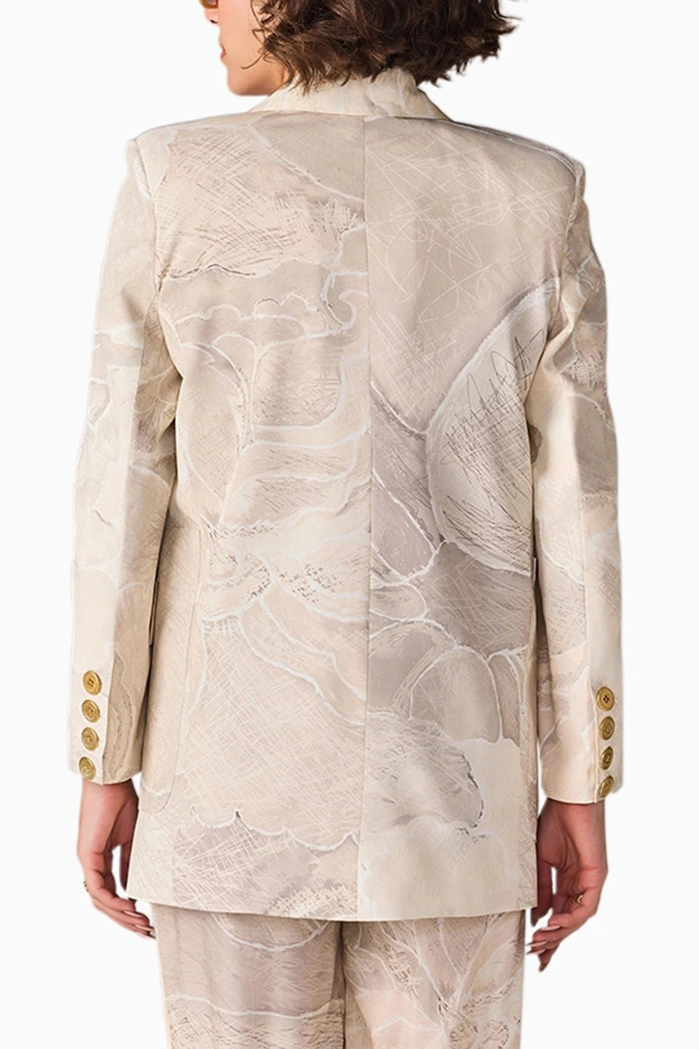Dull Scratch Flower Ezra Blazer