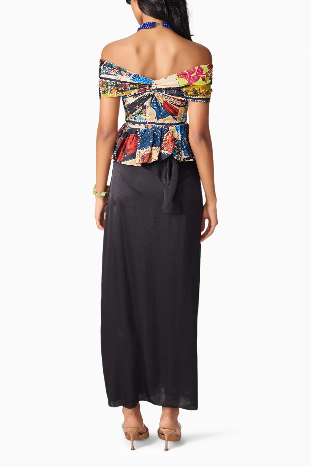 Garden Quilt Chrysa Blouse With Black Zuri Skirt