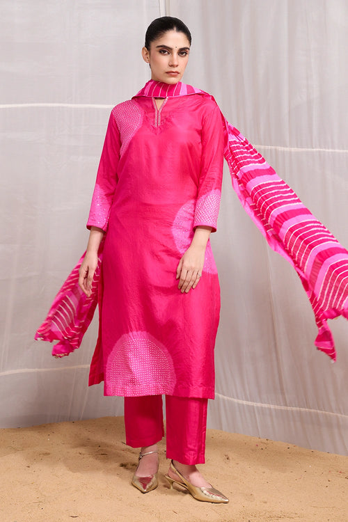 Pink Saanjh Suit