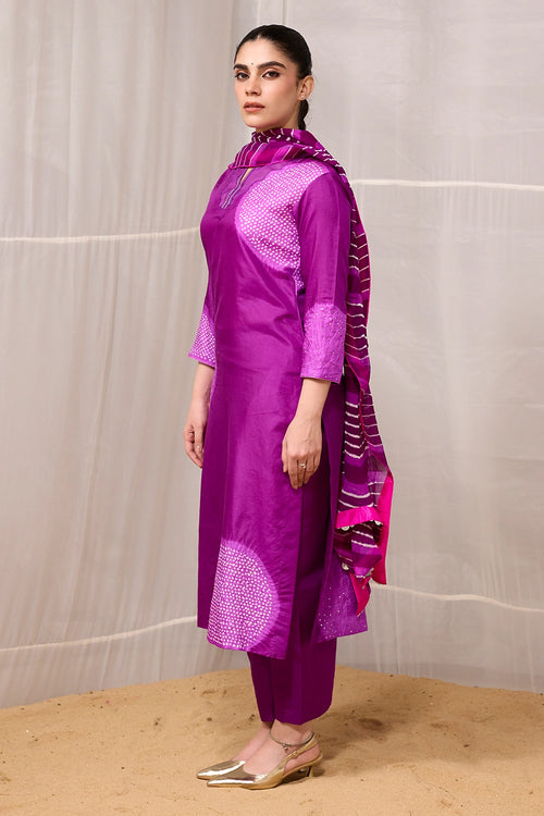 Purple Saanjh Suit