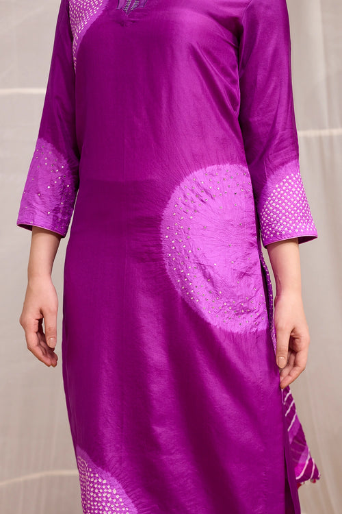 Purple Saanjh Suit