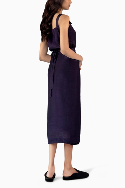 Violet Silk Wrap Dress