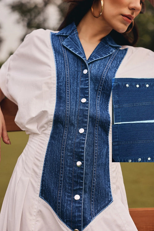 Ivy Denim Panel Dress