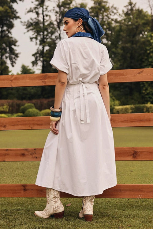 Ivy Denim Panel Dress