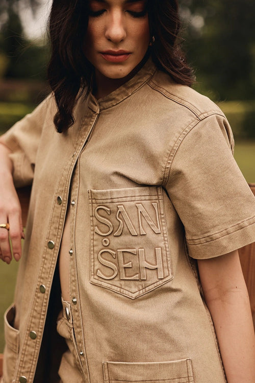 Maple Tan Shacket Set