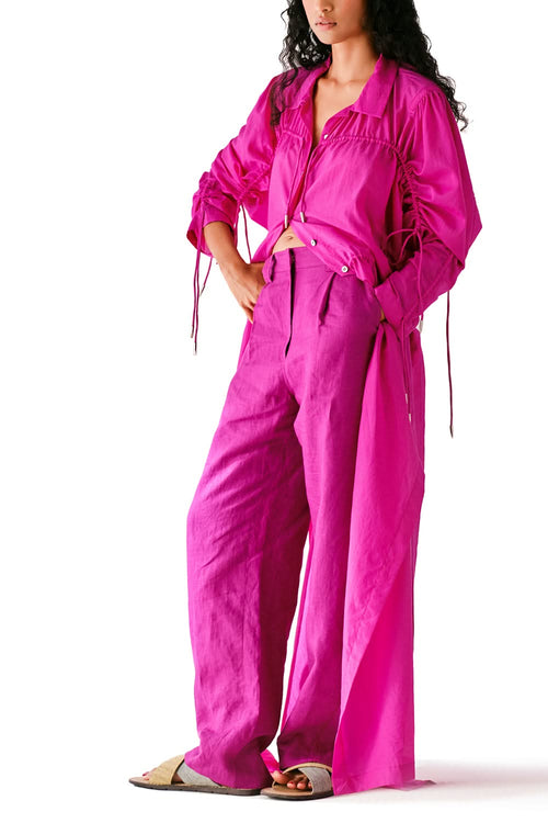 Sana Silk Cotton Shirt Dress