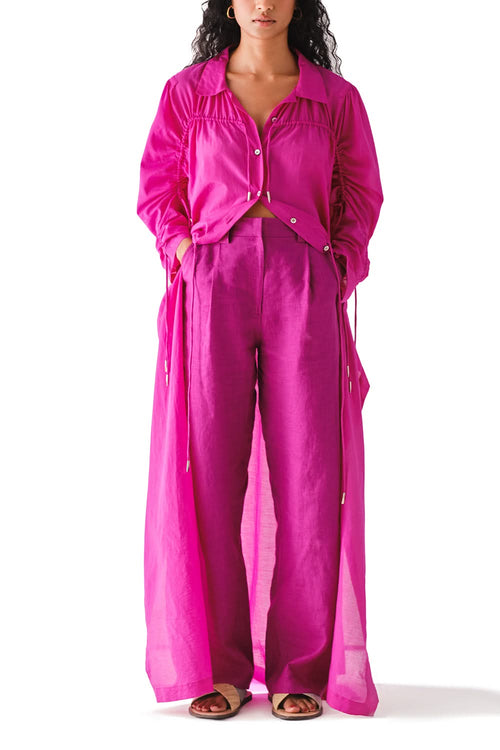 Sana Silk Cotton Shirt Dress