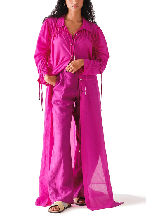 Sana Silk Cotton Shirt Dress