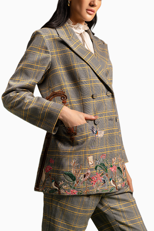 Checkered Sanctuary Checkered Pant Suit