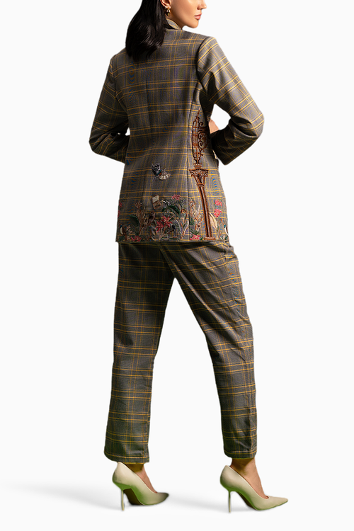 Checkered Sanctuary Checkered Pant Suit